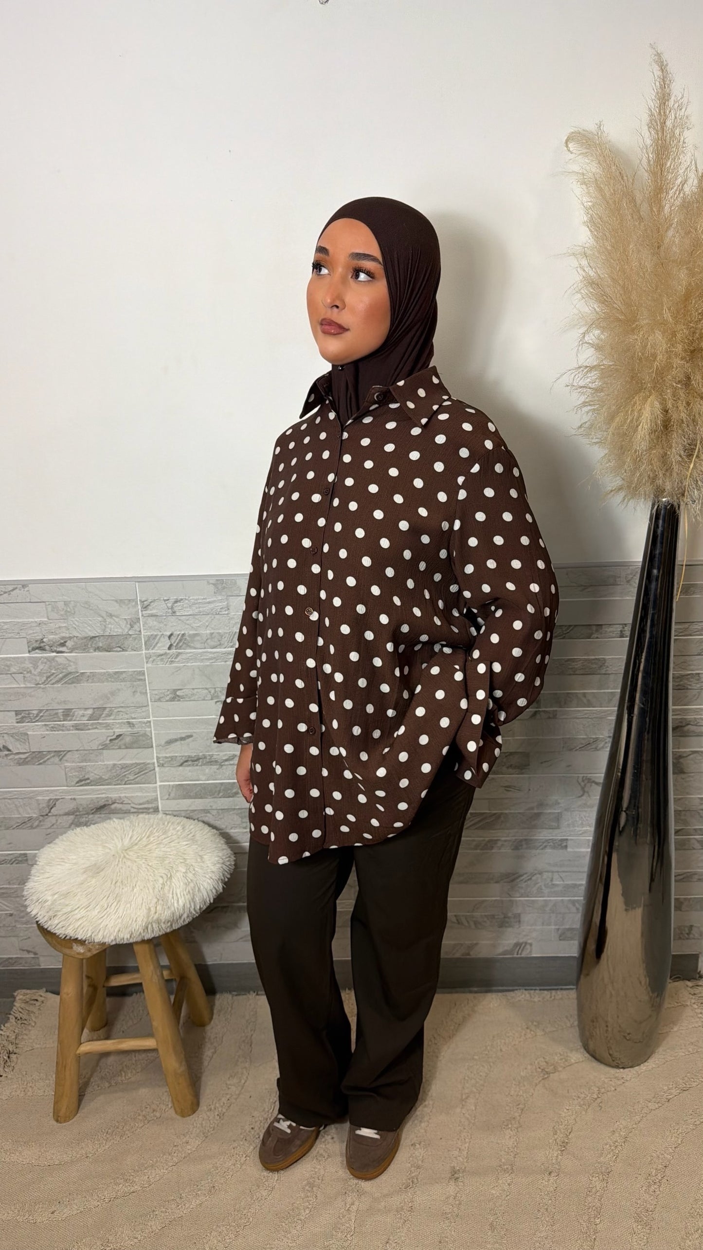 Chemise à pois