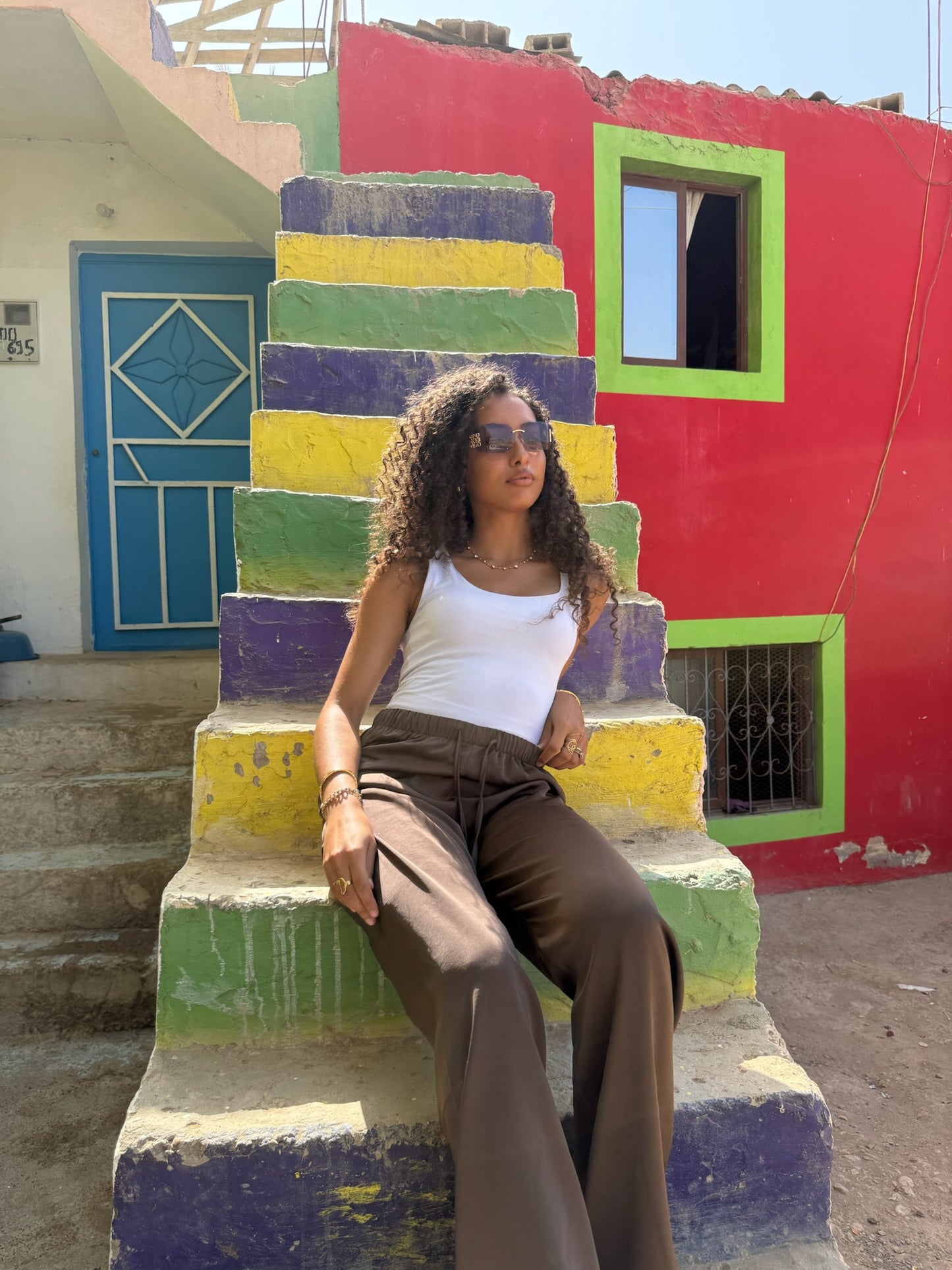 Pantalon satiné
