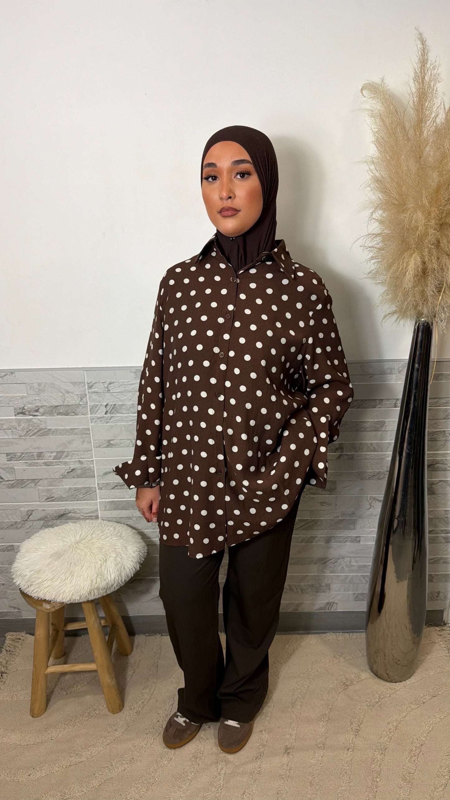 Chemise à pois