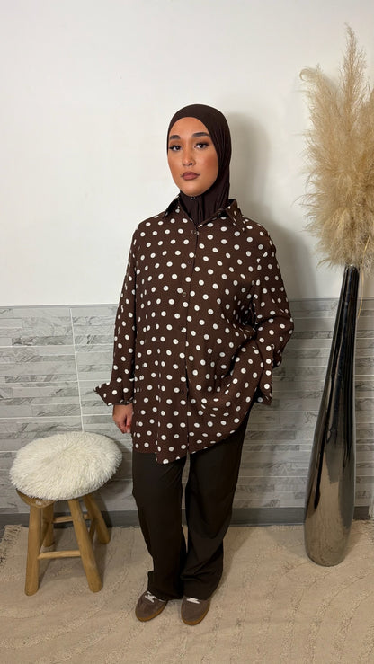Chemise à pois