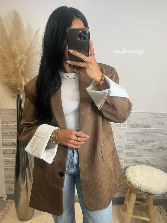 Blazer oversize camel